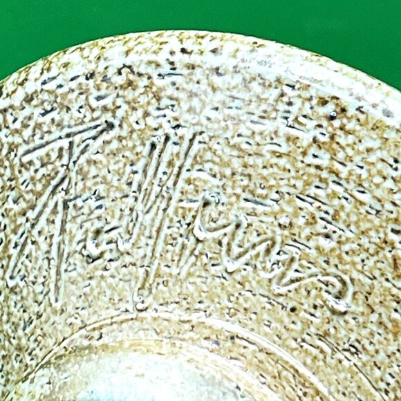 Artisan Made Pottery Ring Dish Trinket Tray Hand Painted Floral Flower Signed - Picture 5 of 11